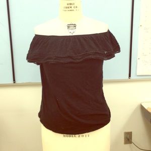 Off shoulder ruffled top